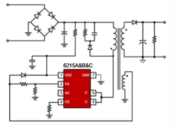 开关电源芯片U6215电路图